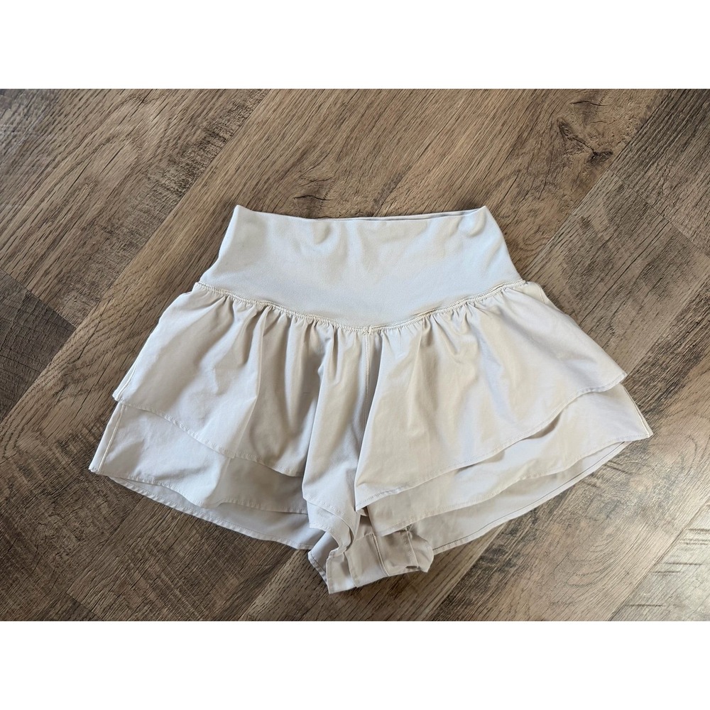 OFFLINE by Aerie Beige Athletic Tennis Skort Built-In Shorts Small